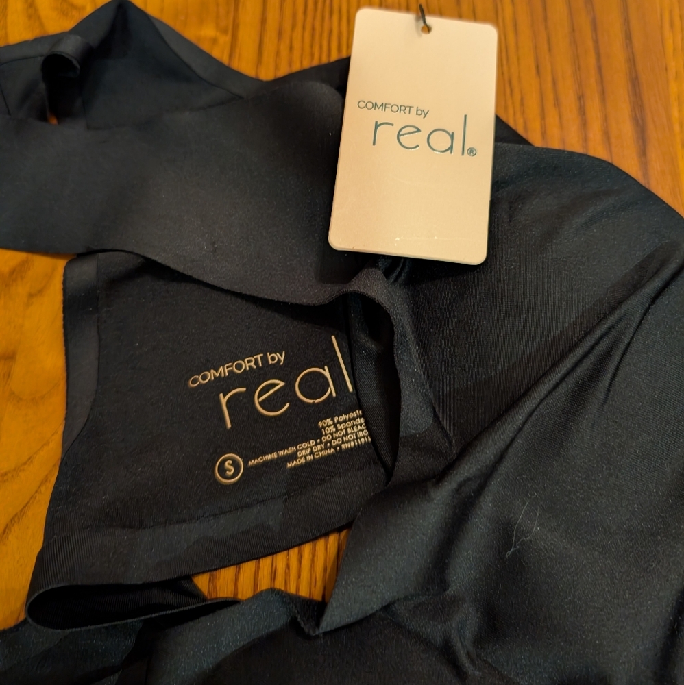 Black "Comfort by Real" bra with removable cups, size S - NEW - Picture 5 of 7